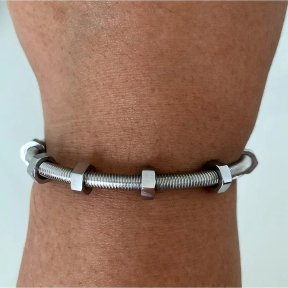 Bolts and Nuts Bracelet Stainless Steel